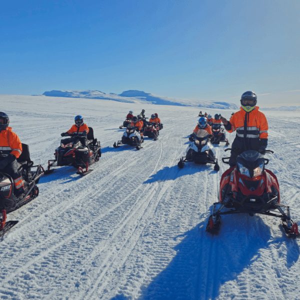 Snowmobile in Langjokull glaciers - pure thrill!